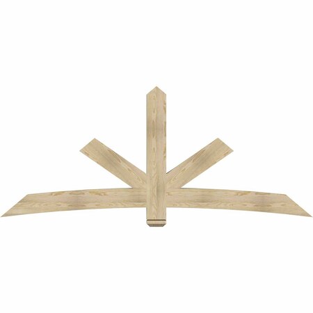 Ekena Millwork Alberta Rough Sawn Timber Gable Bracket, Douglas Fir, 96"W x 40"H x 4"D x 6"F, 10/12 Pitch GBW096X40X0406ALB00RDF